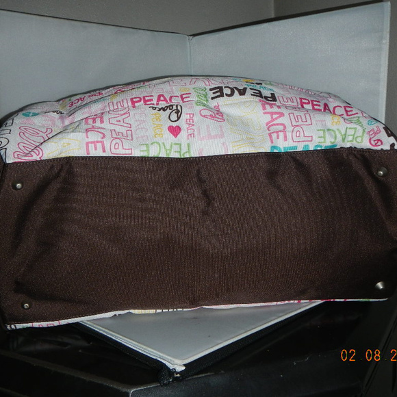 PB TEEN Pottery Barn "PEACE Duffel Bag - Picture 6 of 8